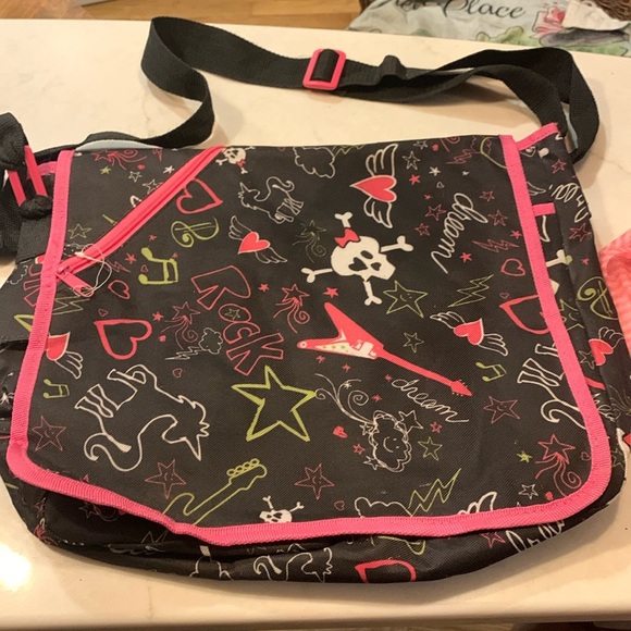 Black and Pink Laptop Shoulder Bag - Picture 1 of 6